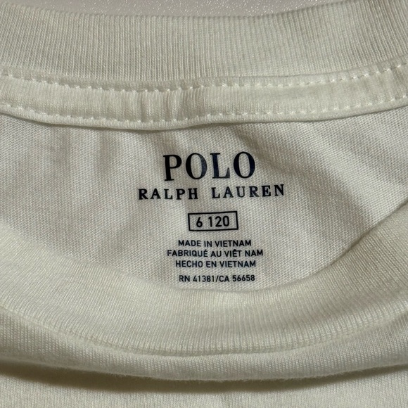 Polo by Ralph Lauren Kids White Long Sleeve with Bear and Tree Print - Picture 4 of 9